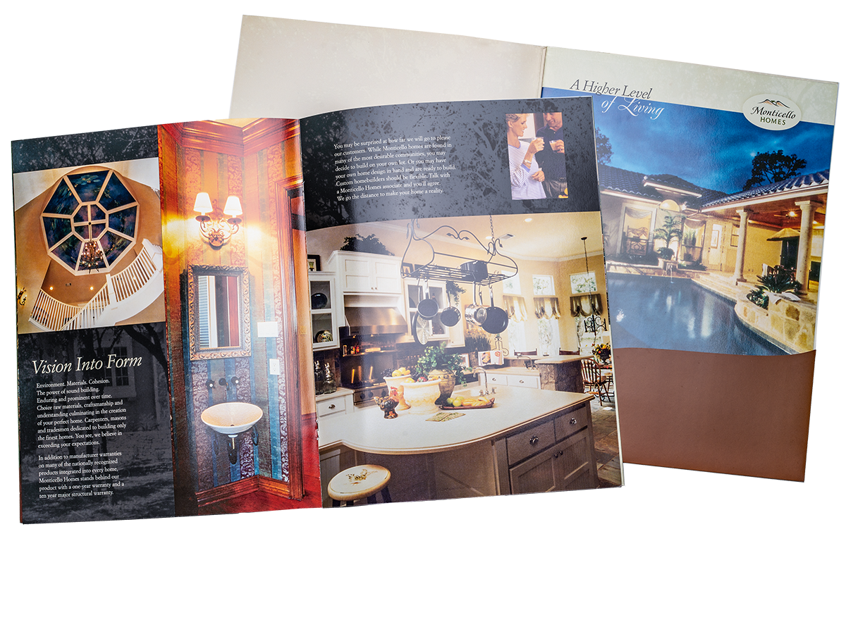 Custom Home Builder, Folder and Brochure